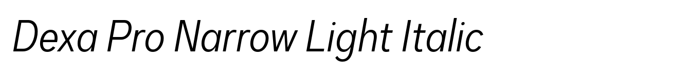 Dexa Pro Narrow Light Italic image